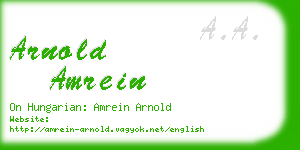arnold amrein business card